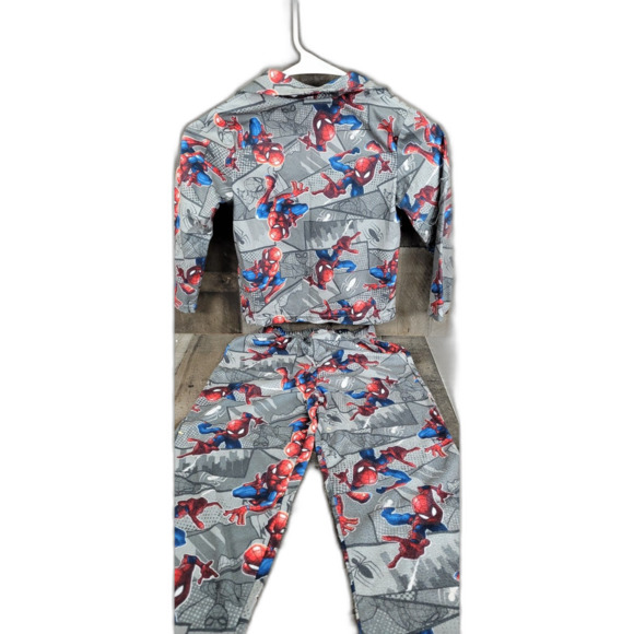 Marvel Spiderman kids 2 piece Pj set pants and top sleepwear size 6 - Picture 4 of 5